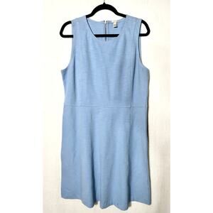J. CREW SLEEVELESS ROYAL BLUE KNEE-LENGTH JEWEL NECKLINE  DRESS SIZE 14